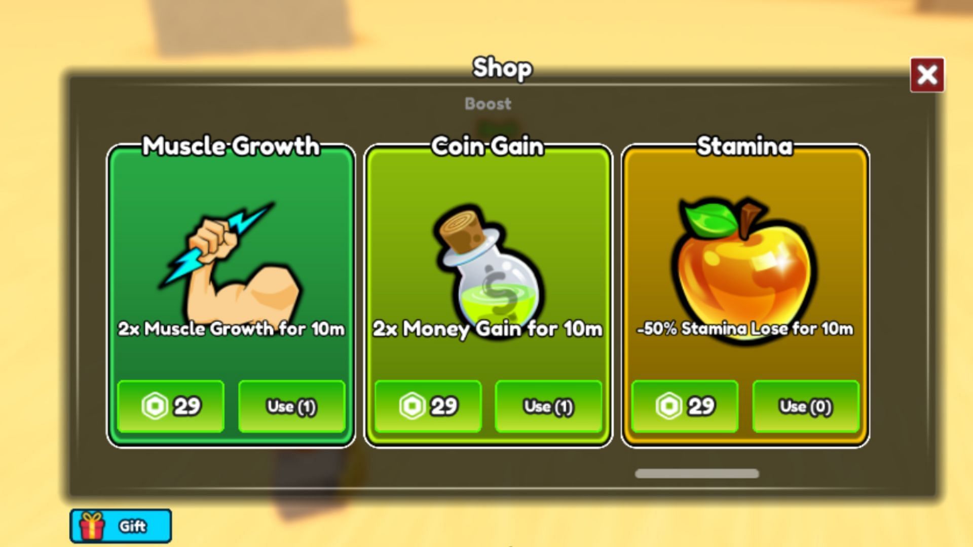 Muscle Growth Potion in Sisyphus Training (Image via Roblox)